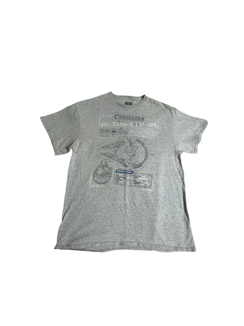 Corellian Millennium Falcon Graphic Tee - Grey